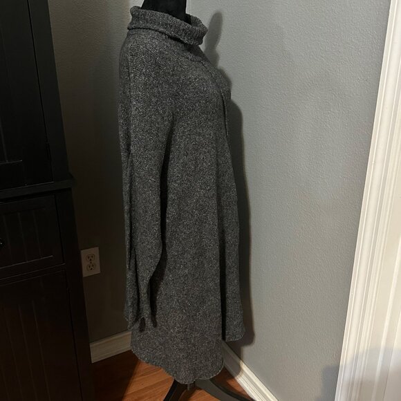 Flax By Angelheart Womens Sweater Dress Medium Turtleneck 3/4 Sleeve Wool Blend - Picture 2 of 8